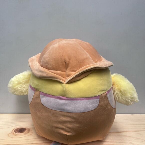 Squishmallow Aimee The Chick with Overalls & Hat 2022 Easter Stuffed Animal - Picture 3 of 4